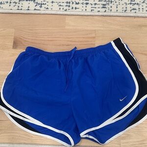 Nike Women's Royal Blue Athletic Running Shorts with White Trim